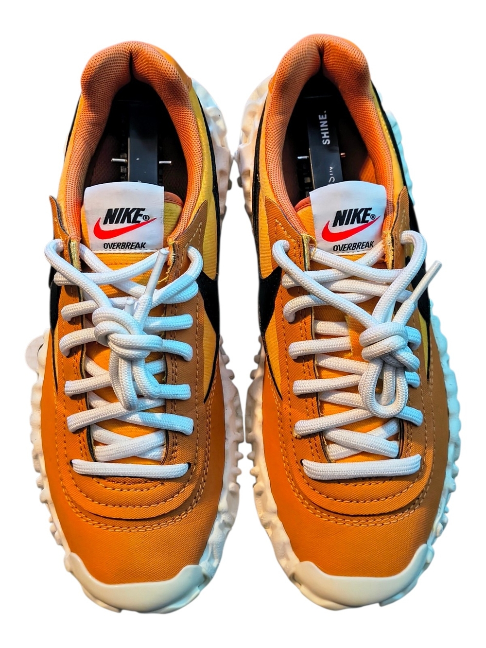Nike Men’s Overbreak Sneakers Orange White Black